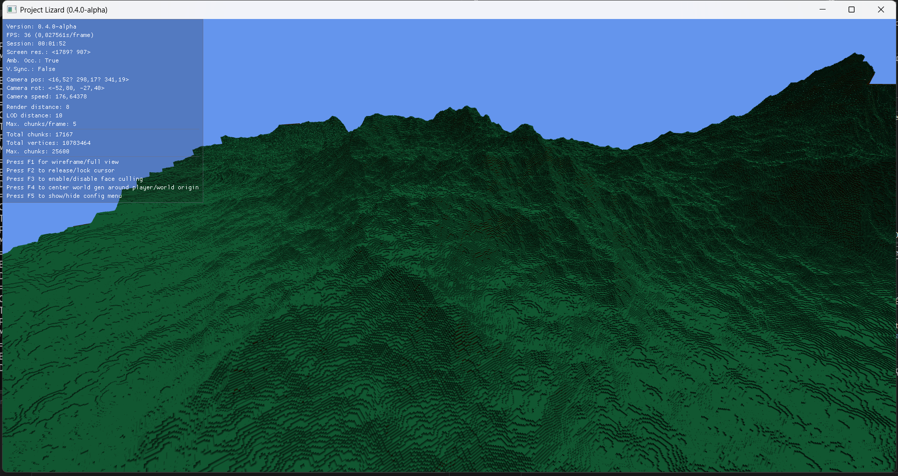 Terrain avec plusieurs milliers de chunks